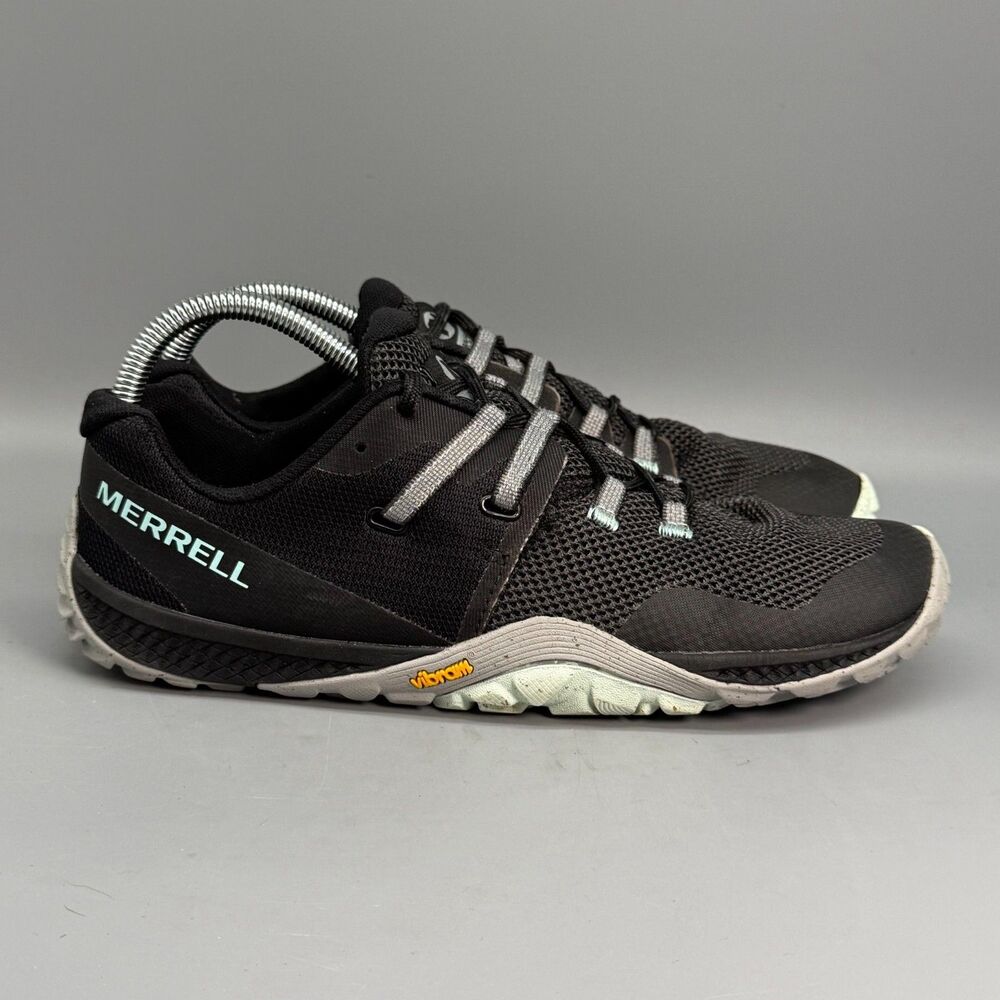 Merrell Trail Glove 6 Women's 10 Black Lace-Up Low Top Athletic Running Sneakers